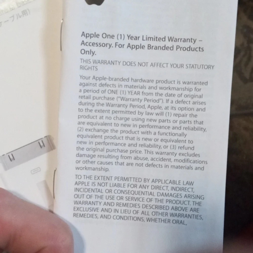 Apple Dock Connector to USB cable new with one year warranty - Picture 6 of 7